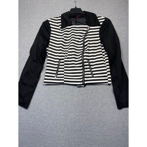 Women's Bongo Black & White Striped Jacket Size L/G